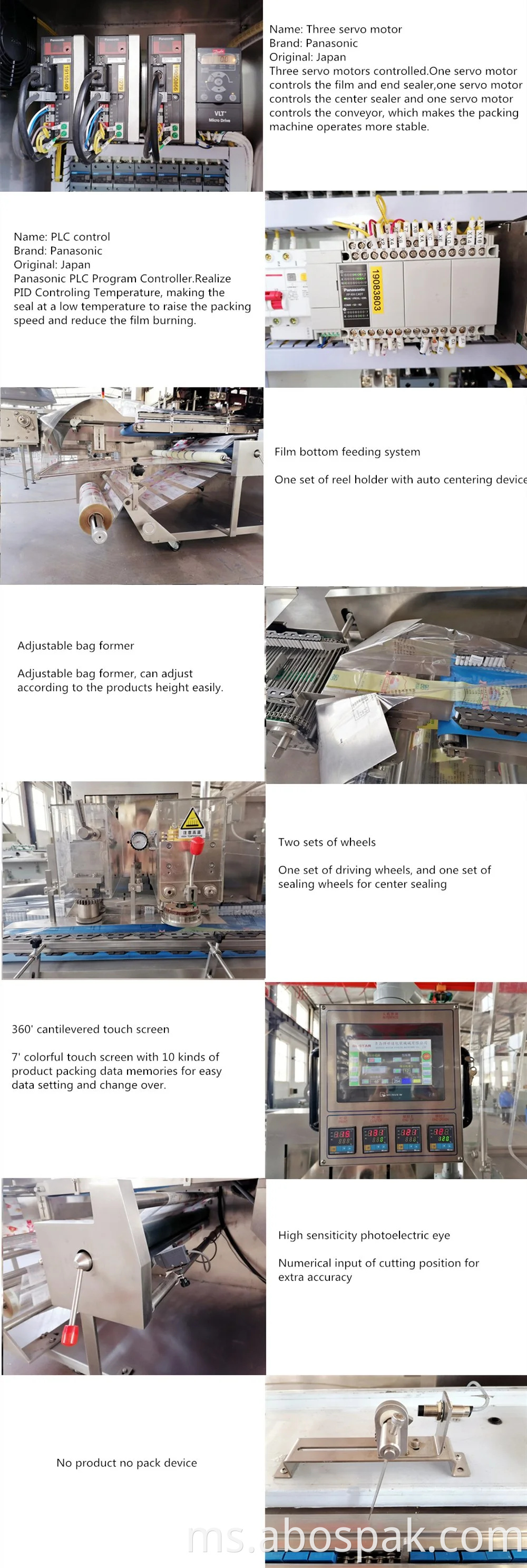Beg makanan Pieces Group Menengah Balut automatik Box Motion Flow bantal Sealing Pembungkusan Packaging Machinery